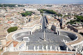 панорама Рима с купола собора Святого Петра